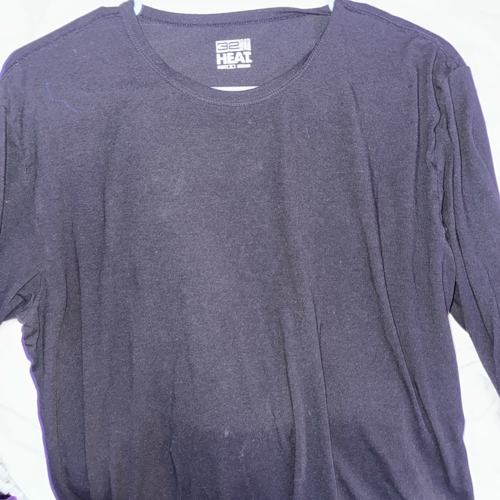 32 Degrees Men's Dark Black Long Sleeve Tee